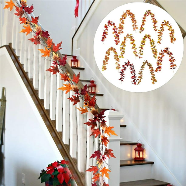 Windfall Fall Maple Garland, Artificial Fall Foliage Garland Hanging