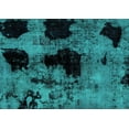 thumbnail image 1 of Ahgly Company Machine Washable Indoor Rectangle Abstract Turquoise Blue Modern Area Rugs, 2' x 3', 1 of 4