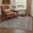 thumbnail image 3 of KUETH Modern 8x10 Area Rugs for Living Room, Non Slip Machine Washable Retro Rugs, Low Pile Chenille Print Rug for Bedroom, Dining Room, Home Office, 3 of 4