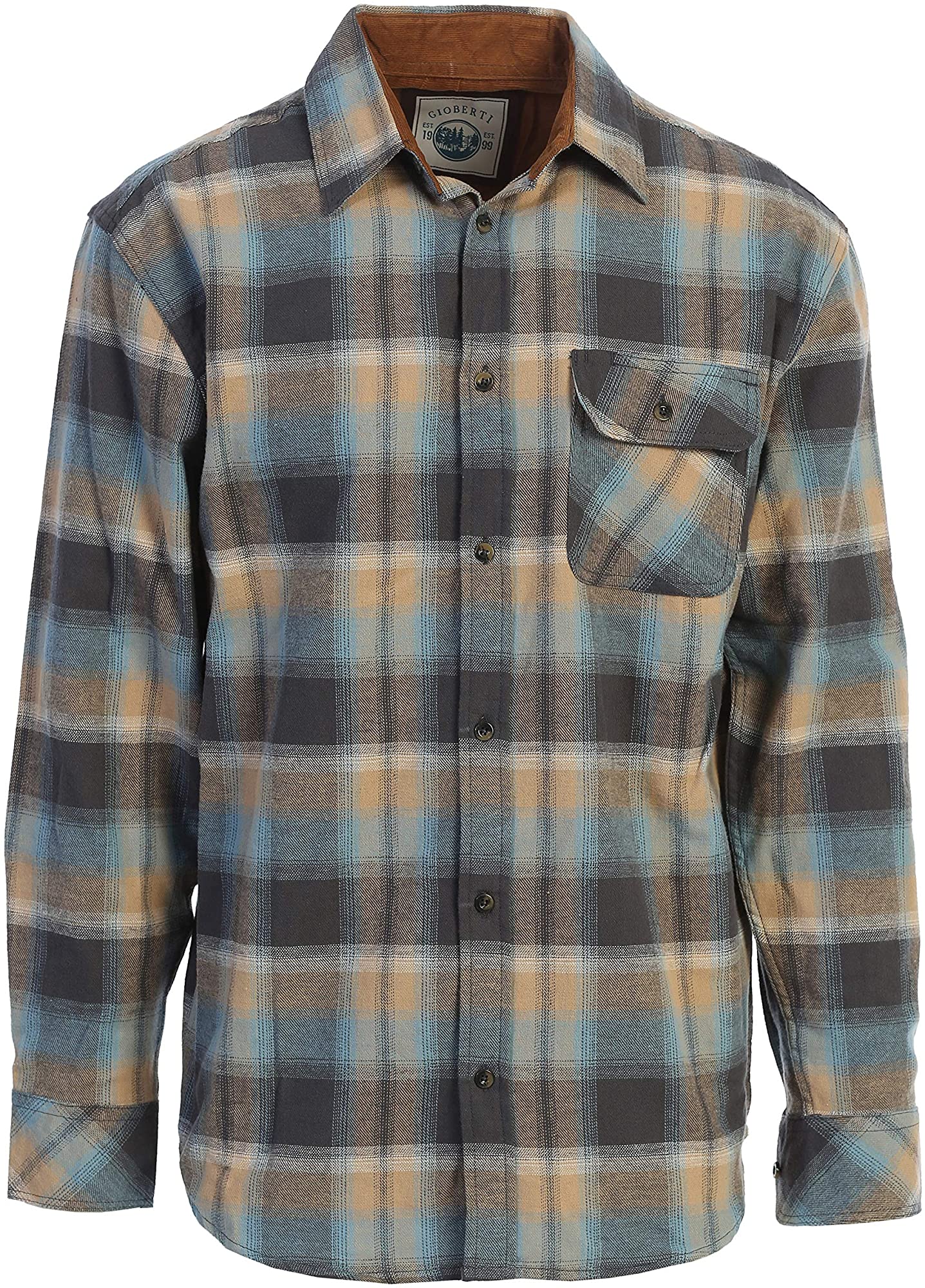 Gioberti Mens 100 Cotton Brushed 