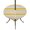 Grey Ginger Yellow, variant on Round Outdoor Tablecloth with Umbrella Hole and Zipper, Turquoise Stripes Tablecloth with Elastic Waterproof, Modern Minimalist Horizontal Lines Patio Table Covers for 55" - 60" Picnic Pool Tables