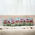 thumbnail image 7 of Ambesonne Poppy Flower Throw Pillow Cover 4 Pack, Digital Drawn Flower, 20", Vermilion Charcoal Grey, 7 of 7