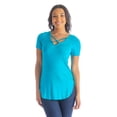 thumbnail image 5 of Womens Criss Cross Neck Tunic Top, 5 of 9