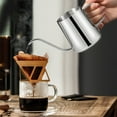 thumbnail image 1 of Danhjin Coffee Pot Milk Frothing Pitcher 350ml Milk Frother Cup Stainless Steel Jug Steaming Pitcher Milk Coffee Cappuccino Art Steam Pitchers Milk Jug Cup, 1 of 6