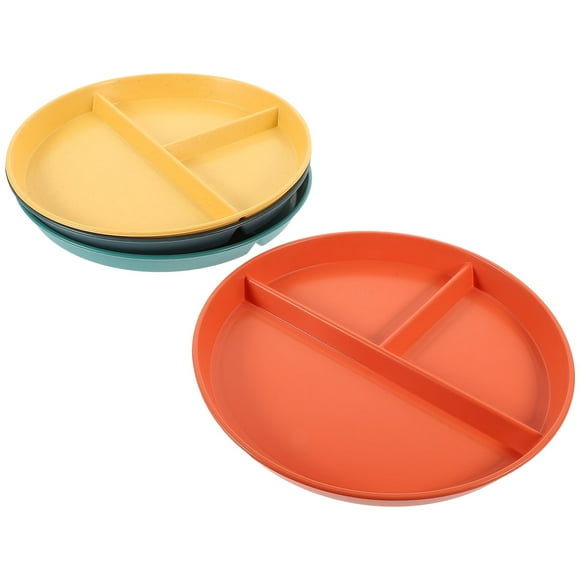 Leifggao 4pcs Unbreakable Divided Plates Compartment Plates Reusable Portion Control Plates