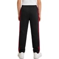 thumbnail image 3 of Haitryli Boys Girls Drawstring Sweatpants Contrasting Stripe Jogger Pants High Waisted Athletic Baggy Trousers Black Red S, 3 of 7