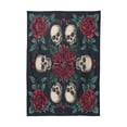 thumbnail image 6 of WOBOGO Skull Red Rose Darkpattern Square Tablecloth 54×54in Polyester Fabric Tablecloth Washable Dust Resistant Wrinkle Resistant, 6 of 9
