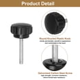 thumbnail image 4 of Unique Bargains 8Pack Rond Moleté Vis à Pouce, M5x30mm en Acier au Carbone Zingué Filetage Vis Moletée Bouton de Serrage Vis, Noir, 4 of 5