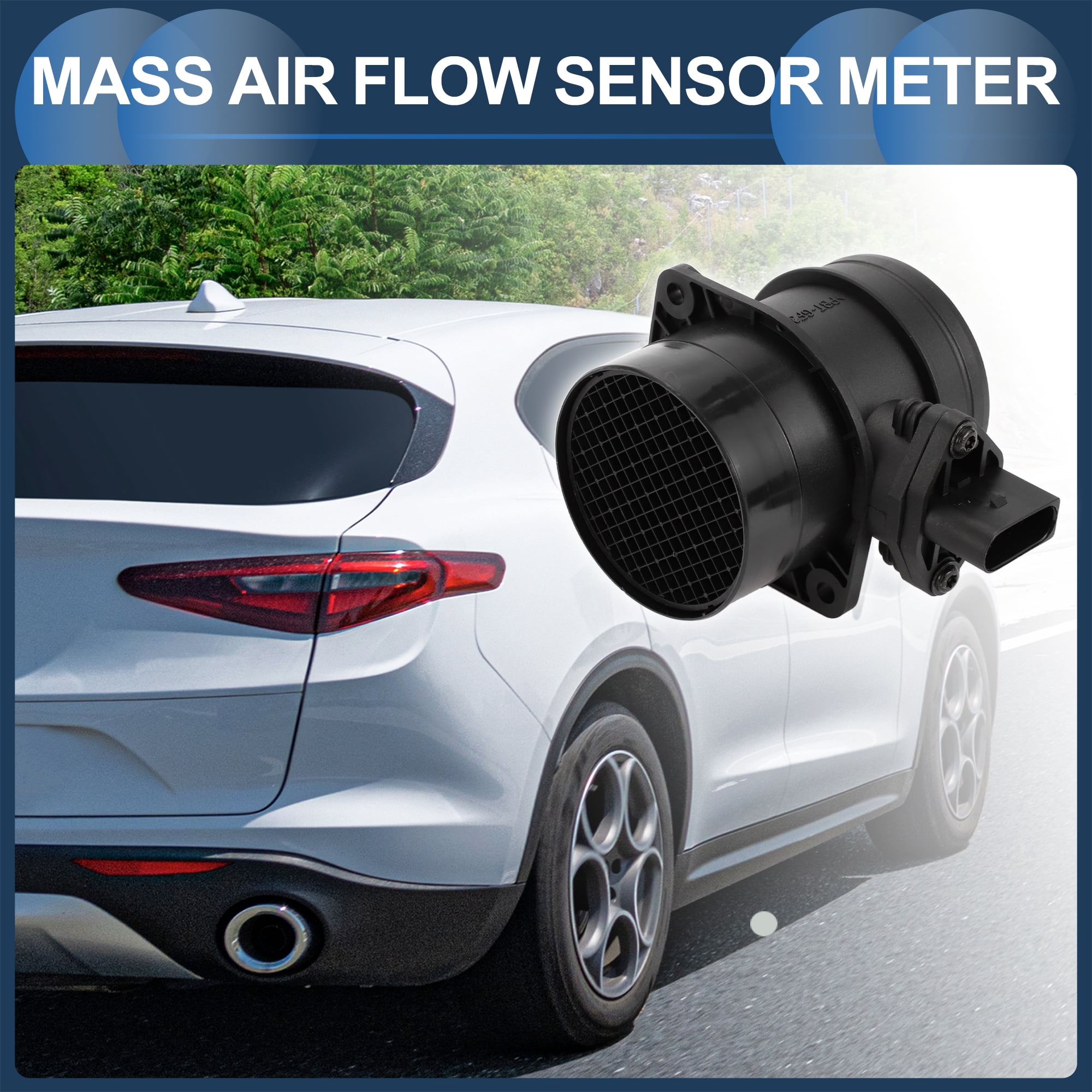 Unique Bargains Mass Air Flow Sensor Assembly MAF Sensor No.06A906461E for Audi TT Quattro 2000-2002 Black 1 Pc