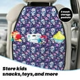 thumbnail image 5 of Naloa Skull Purple Flower 2Pcs Anti-Kick Back Seat Cover Kick Mat, Car Seat Protector with 3 Storage Pockets, 5 of 8