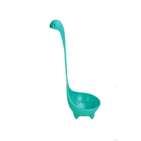 

ZAXARRA Cute Monster Spoon Solid Color Long Handle Vertical Plastic Spoon