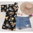 thumbnail image 4 of HAPPY BAY Button Down Shirt for Women Holidays Summer Short Sleeve Womens Button up Blouses Shirt Hawaiian Tops Vacation Beach Party Boho Shirt for Women M Ebony, Tropical, 4 of 4