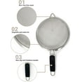 thumbnail image 3 of Versatile Sifter Kitchen Strainer, Stainless Steel Sieve For Filtering Impurities, Professional Grade 3.38", 5.5", 7.87", Durable And Sturdy With A Guarantee Of Satisfaction, 3 of 8