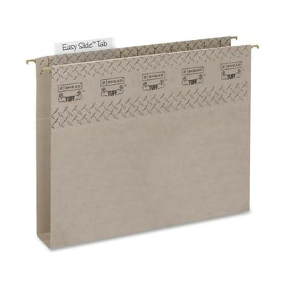 Smead 64240 Steel Gray TUFF Hanging Box Bottom Folders with Easy Slide Tab (Best Cold Steel Folder)