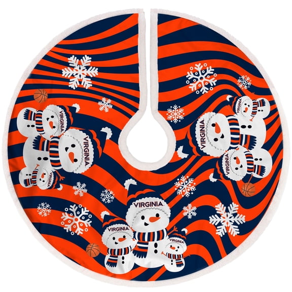 Virginia Cavaliers Snowman Sherpa Christmas Tree Skirt