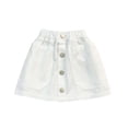 thumbnail image 2 of YHAJDS Toddler Girl Solid Color A Line Jean Skirt Denim Casual Skirts for Summer Age 1-9, 2 of 5