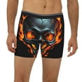 thumbnail image 2 of Rateoe Flame Metal Skull Print Men’s Underwear Boxer Briefs Soft Comfortable Underwear Boxer Briefs, Long Leg Briefs,Anti-chafing Boxer Briefs, 2 of 7