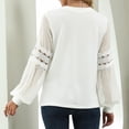 thumbnail image 4 of Top tipo jersey para mujer, camisa de manga larga para mujer, blusa con manga farol para mujer, camisa de manga larga para mujer, compacta y ligera, 4 of 6