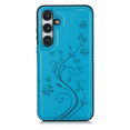 thumbnail image 4 of Asuwish Compatible with Samsung Galaxy S25 Plus S25+ 5G Wallet Phone Case Tempered Glass Screen Protector and Flower PU Leather Card Holder Stand Cell Cover for S25Plus 25S + S 25 25+ SM-S936U Blue, 4 of 6