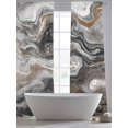 thumbnail image 6 of Black Marble Semi Sheer Curtains 108 Inch Length 2 Panels Set, Retro Chic Abstract Mottled Texture Art Sheer Kitchen Curtain Privacy Voile Window Curtain for Living Room Bedroom Rod Pocket Drapes, 6 of 7