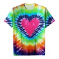 thumbnail image 4 of Besolor Summer T-Shirts for Women 2024 Trendy Tie-Dye Crewneck Short Sleeve Tunic Tops Casual Loose Going out Blouse Tee, 4 of 4