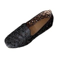 thumbnail image 3 of YHAJDS Closed Toe Flats for Women Solid Color Square Slip On Soft Loafers Casual Daily Work Shoes, 3 of 7