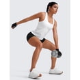 thumbnail image 3 of Musculosa CRZ YOGA sin costuras con espalda nadadora blanca talla grande, 3 of 4