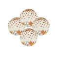 thumbnail image 7 of 13 Inch Round Placemats Set of 4, Orange Pumpkins Fall Non Slip Heat Insulation PP Table Mats, Sunflower Leaves Washable Place Mats for Kitchen Dining Party Table Decor, 7 of 7