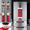 thumbnail image 2 of 2024 Fundas navideñas para manijas de refrigerador, horno microondas, cubierta de manija de puerta de lavavajillas de Papá Noel, decoración de fiesta de Navidad y Año Nuevo, 2 of 5