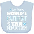 thumbnail image 3 of Inktastic I'm the World's Cutest Tax Deduction Blue Hearts Boys or Girls Baby Bib, 3 of 4