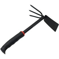 Hoe Garden Tool for Gardening, Dual Headed Hand Tiller Cultivator Rake Gardening Hand Tools for Digging and Weeding