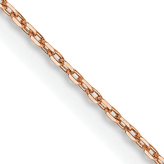 14K Rose Gold .8mm D/C Cable Chain (22 X 0.8) Made In Peru rsc32-22