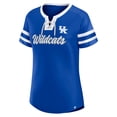 thumbnail image 2 of Women's Fanatics  Royal Kentucky Wildcats Iconic Athena Lace-Up T-Shirt, 2 of 3