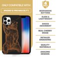 thumbnail image 7 of Case Yard Wooden Case for iPhone-12-Pro-Max Soft TPU Silicone cover Slim Fit Shockproof Wood Protective Phone Cover for Girls Boys Men and Women Supports Wireless Charging Grizzly Bear Design, 7 of 7
