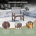 thumbnail image 4 of WestinTrends Malibu 5-Piece HDPE Outdoor Patio Chair and Round Table Dining Set, Dark Brown, 4 of 15