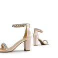 thumbnail image 3 of DREAM PAIRS Women’s Low Chunk Heel Pump Sandals – Stylish Dressy Shoes for Work, Parties, and Everyday Wear, 3 of 5