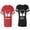 Men Red / Women Black, variant on World's Greatest Husband Wife Matching Couple Cotton Jerseys (Men Red / Women Black) (Men S / Women S)