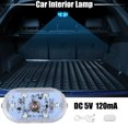 thumbnail image 2 of 5V Coche RV Barco Interior Techo LED Lámpara Luces Kit Hielo Azul Luz Unique Bargains Coche Cúpula Luz, 2 of 7