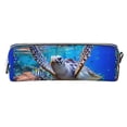thumbnail image 4 of Rocae Sea Turtle Swims for Pen and Marker Pouch with Zipper for Men and Women, Stationery Bag Pen Holder for Work and Office, 4 of 9