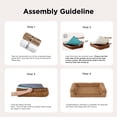 thumbnail image 4 of U By Bedsure ComfyFleece Orthopedic Dog Bed for Large Dogs, Bolster Sides Memory Foam Pet Sofa, Waterproof Washable Corduroy Gray, 4 of 9
