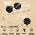 thumbnail image 3 of Raspador de lengua con estuche de viaje - Paquete de 2, combate el mal aliento, 100% acero inoxidable de grado médico, ideal para el cuidado bucal, limpiador de lengua para adultos y niños, fácil de Namotu XMWJ194, 3 of 7