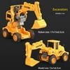 Toy Cars for 3 Year Old Boys Deformation Car Inertial Collision Deformation Engineering Vehicle Excavator Toy ABS Education Toy