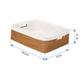 thumbnail image 6 of Kouboo Laguna Rattan Shelf Basket with Liner, Decorative Storage Basket, Organizer For Shelves, Honey Brown, 6 of 8