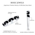 thumbnail image 6 of Rosec Jewels Natural Black Onyx Half Eternity Ring - Black Onyx Diamond Ring - AAA Quality - Ready to Gift for Anniversary, 18K White Gold, US 8.50, 6 of 7