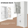 thumbnail image 6 of Harper & Bright Designs White Bathroom Storage Cabinet with Doors and Drawer, Modern Freestanding Bathroom Organizer with Adjustable Shelf, 6 of 17