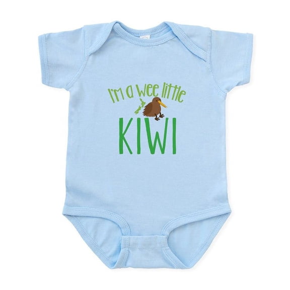 CafePress - Im A Wee Little Kiwi (New Zealand Map) Body Suit - Baby Light Bodysuit, Size Newborn - 24 Months