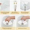 thumbnail image 6 of NATYSWAN Table Lamp Set of 2, 18.63in Ceramic Table Lamp Classic Beside Lamps Nightstand Lamp Modern Table Lamp for Living Room, Bedroom & Office Rocker Swtich Cream-LED Bulbs Included, 6 of 9