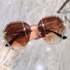 thumbnail image 5 of Gafas sin marco vintage Sonducket con diamantes de imitación Lentes sepia, 5 of 6