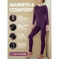 thumbnail image 5 of DAKIMOE Womens Thermal Underwear Sets Long Johns with Fleece Lined for Women Long Sleeve Shirt Crewneck Base Layer Pajama Top and Leggings Set for Women Cold Weather S-XL, 5 of 8