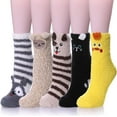 thumbnail image 1 of LAICAIW Womens Soft Cute Funny Animal Designe Microfiber Slipper Socks Cozy Fuzzy Winter Warm Socks, 1 of 6